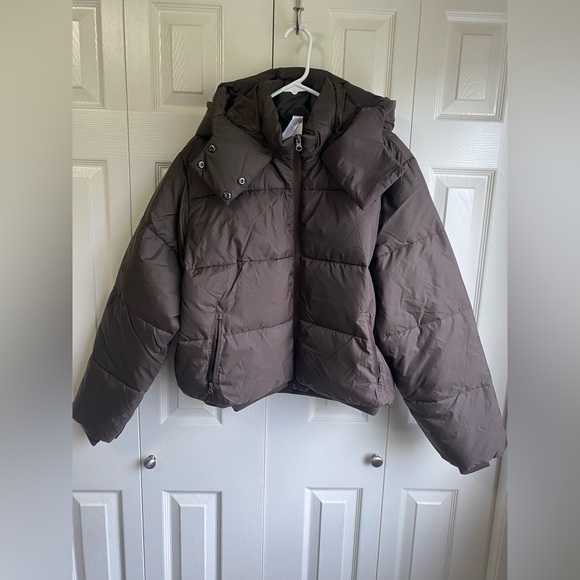 New Alo Yoga Foxy Puffer Jacket Espresso - Picture 5 of 12